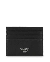 Emporio Armani Black Wallet And Business Card Holder Set In Black