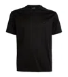 Emporio Armani Crew Neck Modal Blend Short Sleeve Top In Black