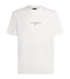 Emporio Armani Lyocell Blend Jersey T-shirt With 3d-effect Logo In White