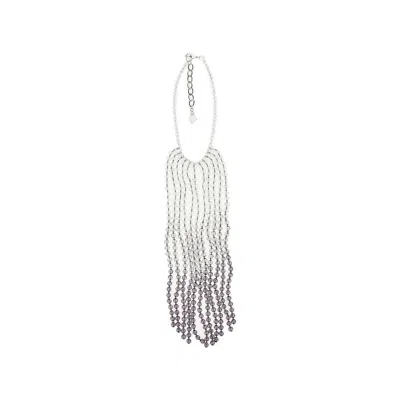 Emporio Armani Eckace With Fringes In Metallic
