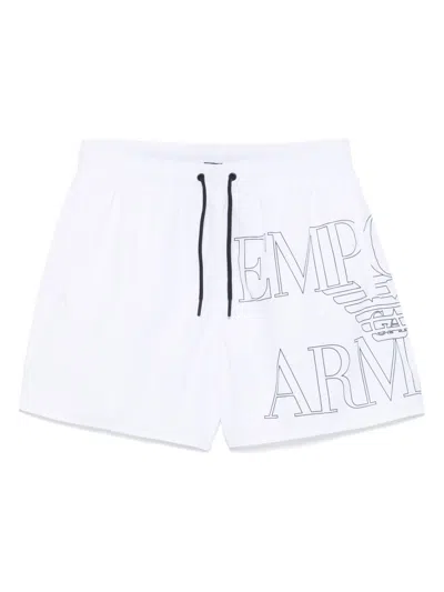 Emporio Armani Eco-friendly Recycled Polyester Shorts In White