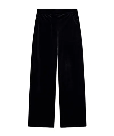 Emporio Armani Elastic Loose-fitting Long Straight Leg Solid Color Casual Pants In Black
