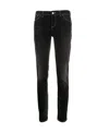 Emporio Armani Elastic Low-rise Jeans In Black