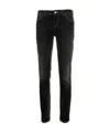 Emporio Armani Elastic Low-waisted Jeans In Black