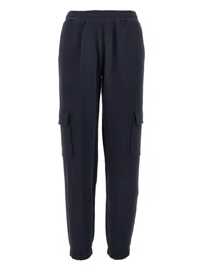 Emporio Armani Elastic-waist Cargo Pants In Blue