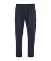 Emporio Armani Blue Pants With Logo Detail In Black