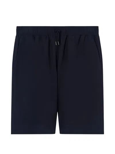 Emporio Armani Elastic-waist Deck Shorts In Blue