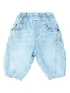 Emporio Armani Elastic-waist Jeans In Blue