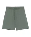 Emporio Armani Elastic Waist Shorts In Gray