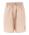 Emporio Armani Soft-touch Modal Bermuda Shorts With Peace-inspired Print In Nude