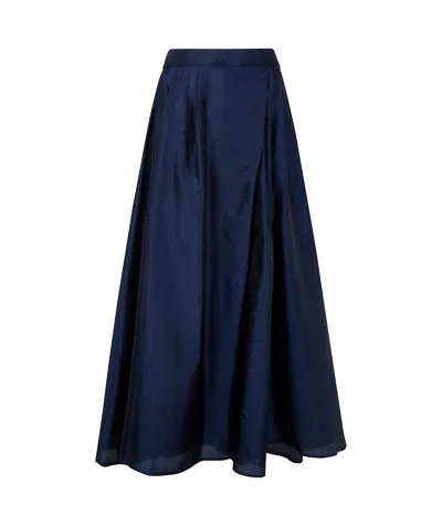 Emporio Armani Elastic Waist Skirt In Blue