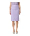 Emporio Armani Straight Hem Tweed Pencil Skirt In Violet