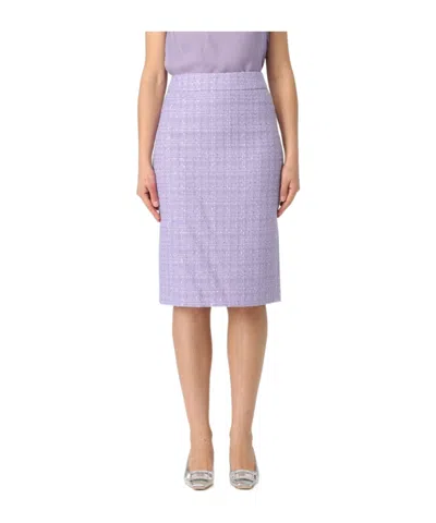 Emporio Armani Elastic Waist Skirt In Violet