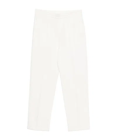 Emporio Armani Elastic Waist Sports Pants In White