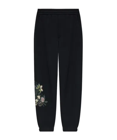 Emporio Armani Elastic Waist Sweatpants In Black