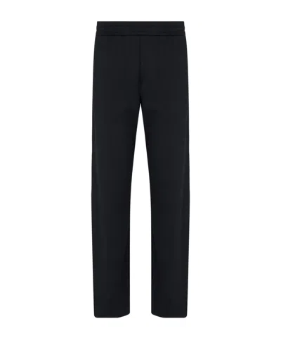 Emporio Armani Elastic Waist Sweatpants In Black