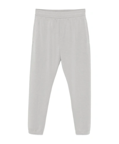 Emporio Armani Elastic Waist Sweatpants In White