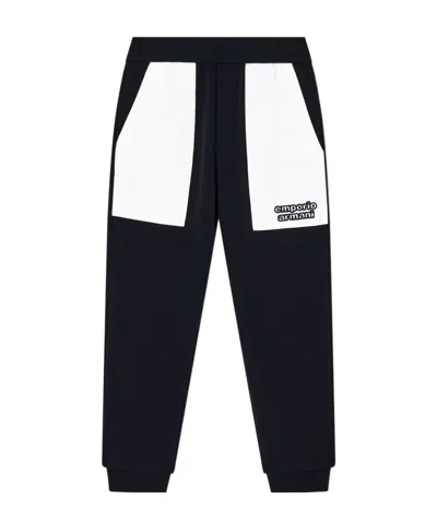 Emporio Armani Elastic Waist Track Pants In Multi