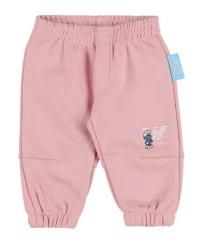 Emporio Armani Kids' Elastic Waist Track Pants In Pink