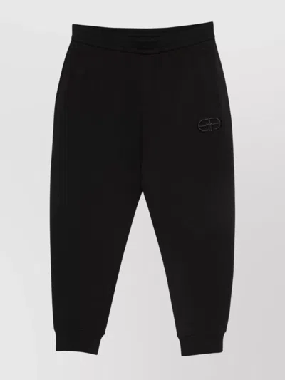 EMPORIO ARMANI ELASTIC WAISTBAND COTTON BLEND SWEATPANTS