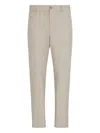 Emporio Armani Elastic-waistband Linen Trousers In White