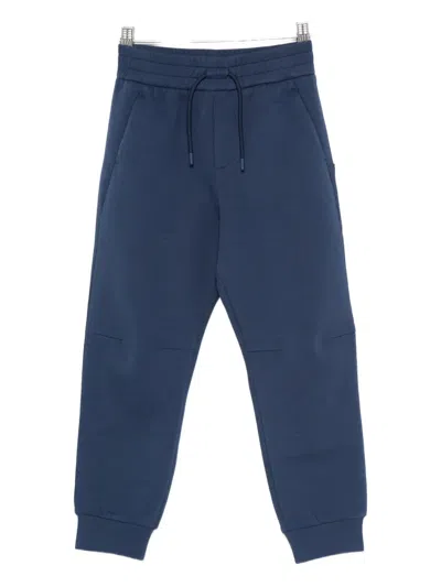 Emporio Armani Kids' Elastic-waistband Logo-detail Track Pants In Blue