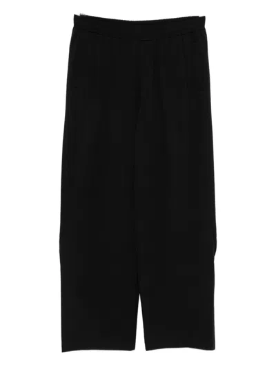 Emporio Armani Elastic Waistband Slip Pockets In Black