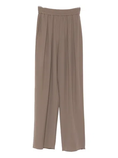 Emporio Armani Elastic-waistband Trousers In Gray