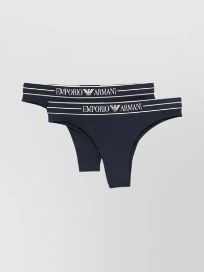 EMPORIO ARMANI ELASTIC WAISTBAND TWO-PACK BRAZILIAN BRIEFS