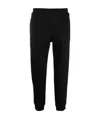 Emporio Armani Logo-embroidered Stretch-cotton Track Pants In Black