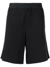 Emporio Armani Elasticated-waistband Bermuda Shorts In Blau