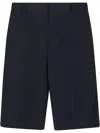 Emporio Armani Blue Nyon Bermuda Shorts In Blue