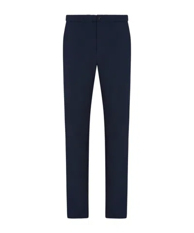 Emporio Armani Elasticated-waist Trousers In Blue