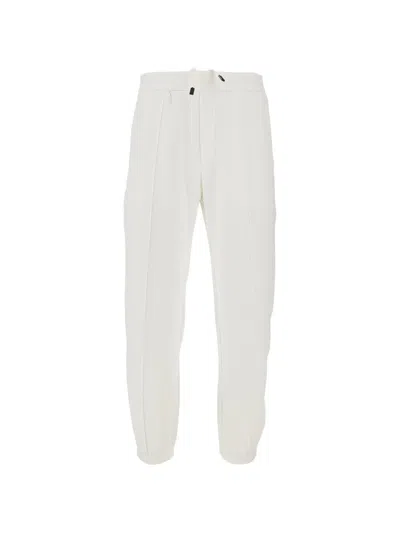 Emporio Armani Elasticated Waist Trousers In White