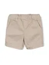 Emporio Armani Elasticated-waistband Cotton Shorts In Neutrals