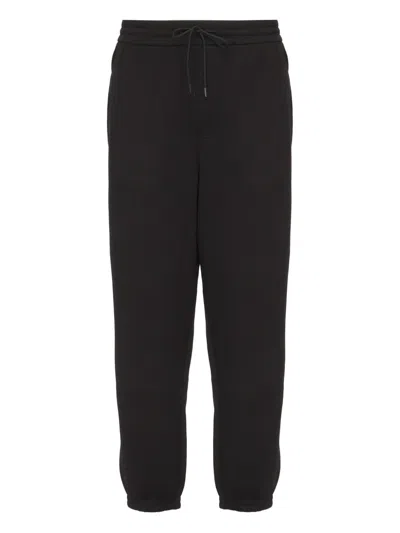 EMPORIO ARMANI ELASTICATED-WAISTBAND CUFFED TRACK PANTS