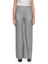 Emporio Armani Icon Chevron Viscose-blend Trousers In Fantasia