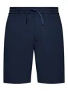 Emporio Armani Elasticated-waistband Shorts In Blue