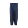 Emporio Armani Elegant Blue Linen Trousers For Men In Blue