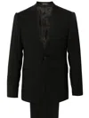 Emporio Armani Virgin Wool Single-breasted Suit In Black