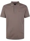 Emporio Armani Travel Essential Piquet Polo Shirt In Beige