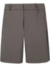 Emporio Armani Tailored Bermuda Shorts With Ribbed Detailing In Brown