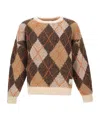Emporio Armani New York Capsule Collection Argyle-pattern Jumper In Brown