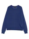 Emporio Armani Embellished Wool Sweater In Blue