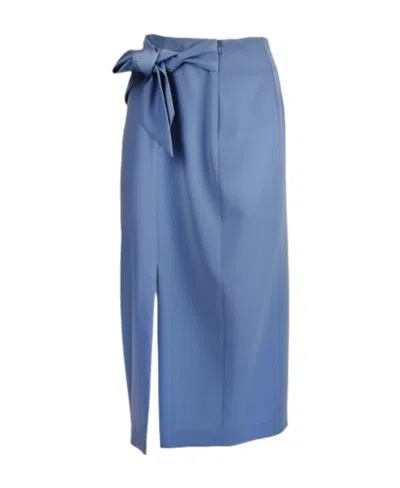 Emporio Armani Emblem Skirt In Blue