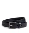 EMPORIO ARMANI EMBOSSED LEATHER BELT