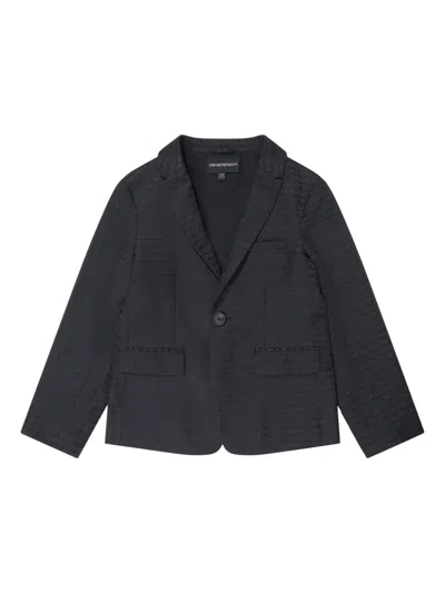 EMPORIO ARMANI EMBOSSED LOGO BLAZER