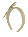 Emporio Armani Embossed-logo Hairband In Gold