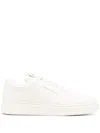 Emporio Armani Embossed-logo Sneakers In Neutrals
