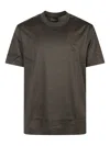 Emporio Armani Embossed-logo T-shirt In Green